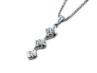 タサキ買取 Pt900/850 ダイヤモンド ネックレス